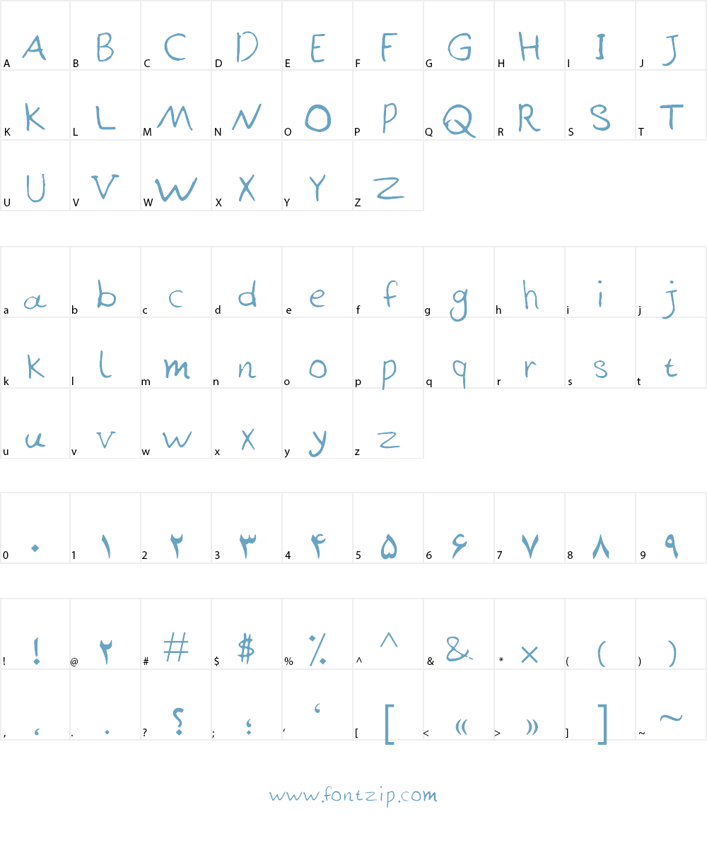 HK Font-2 Font Character